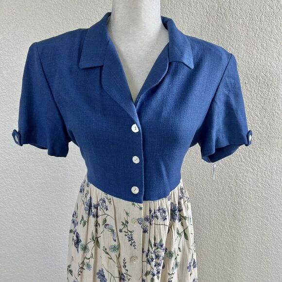 WHIRLAWAY FROCKS Sz 14 Maxi Dress Floral Vintage Prairie Modest Cottagecore USA - Picture 2 of 16